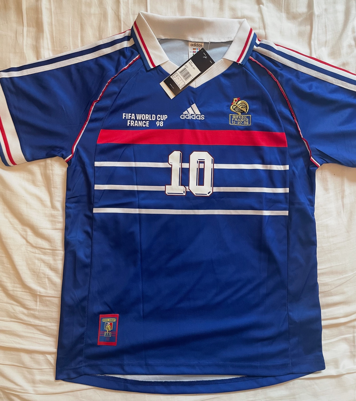 Maillot Zidane 1998 france – Adidas – taille S 5