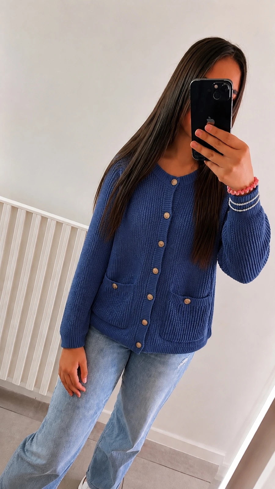 Cardigan h&M XL boutons doré