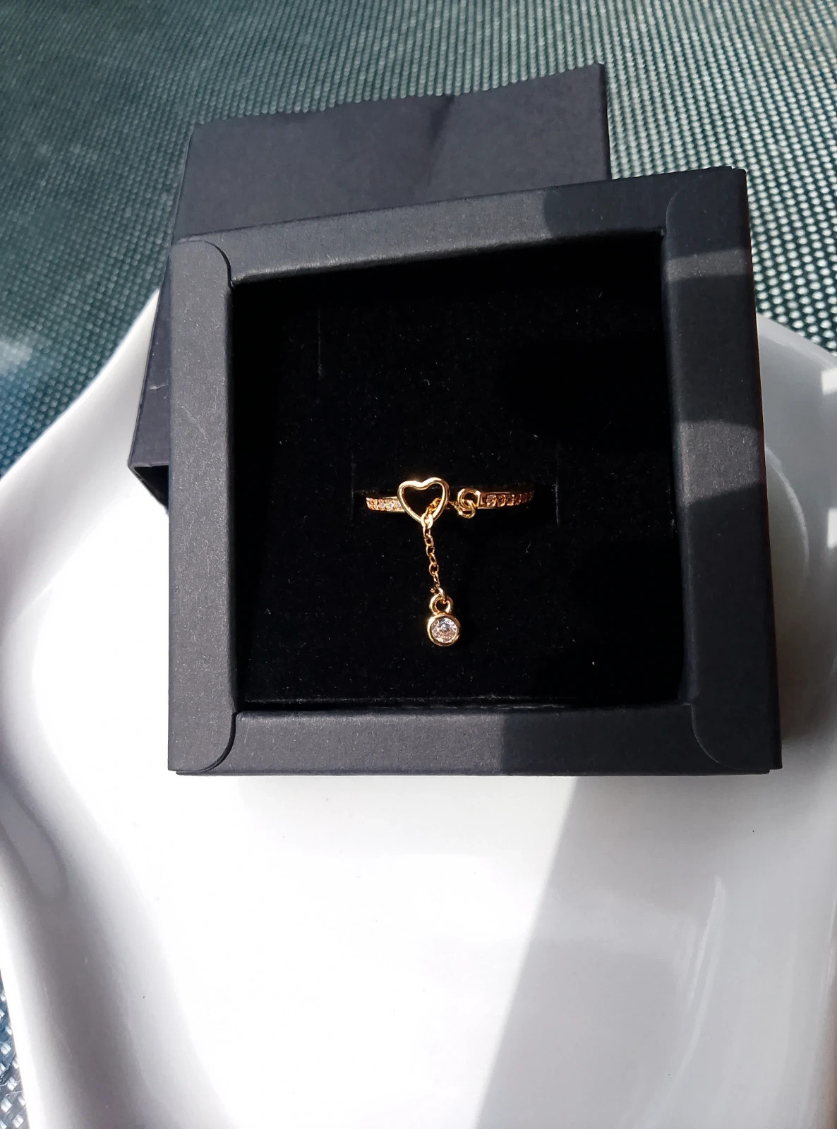 Bague doré ajustable – breloque – taille Ajustable