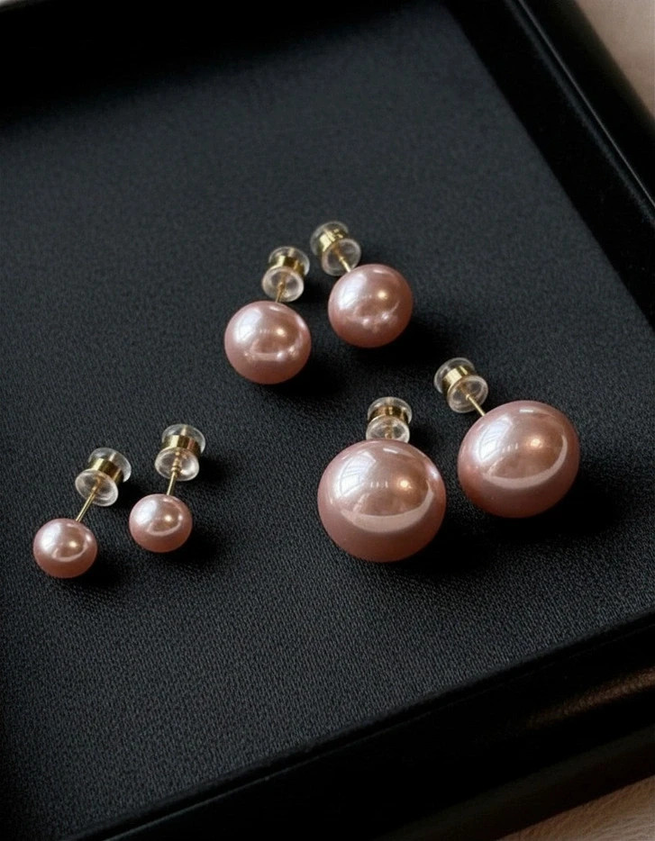 Ensemble de trois paires de boucles d'oreilles perles – perle 2