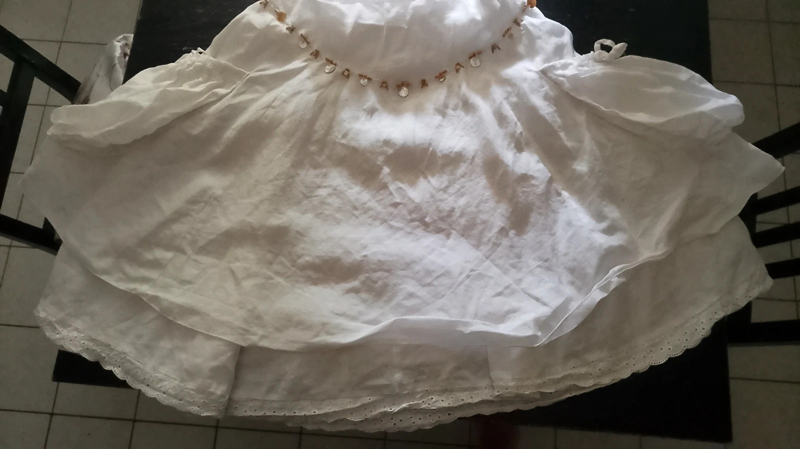 Jupe en lin blanche T 42 – Lailishi – taille L / 40 / 12 2