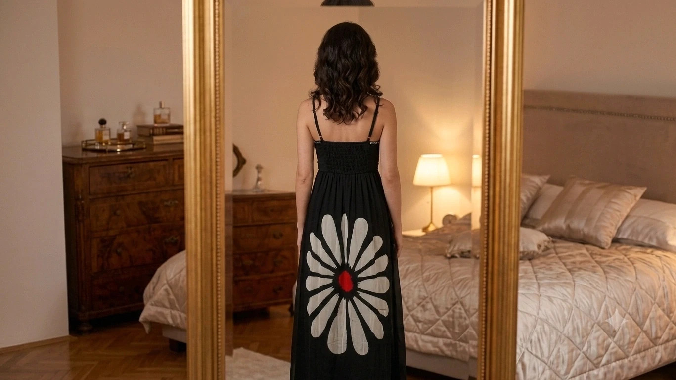Longue robe à motif fleur taille L – taille L / 40 / 12 2