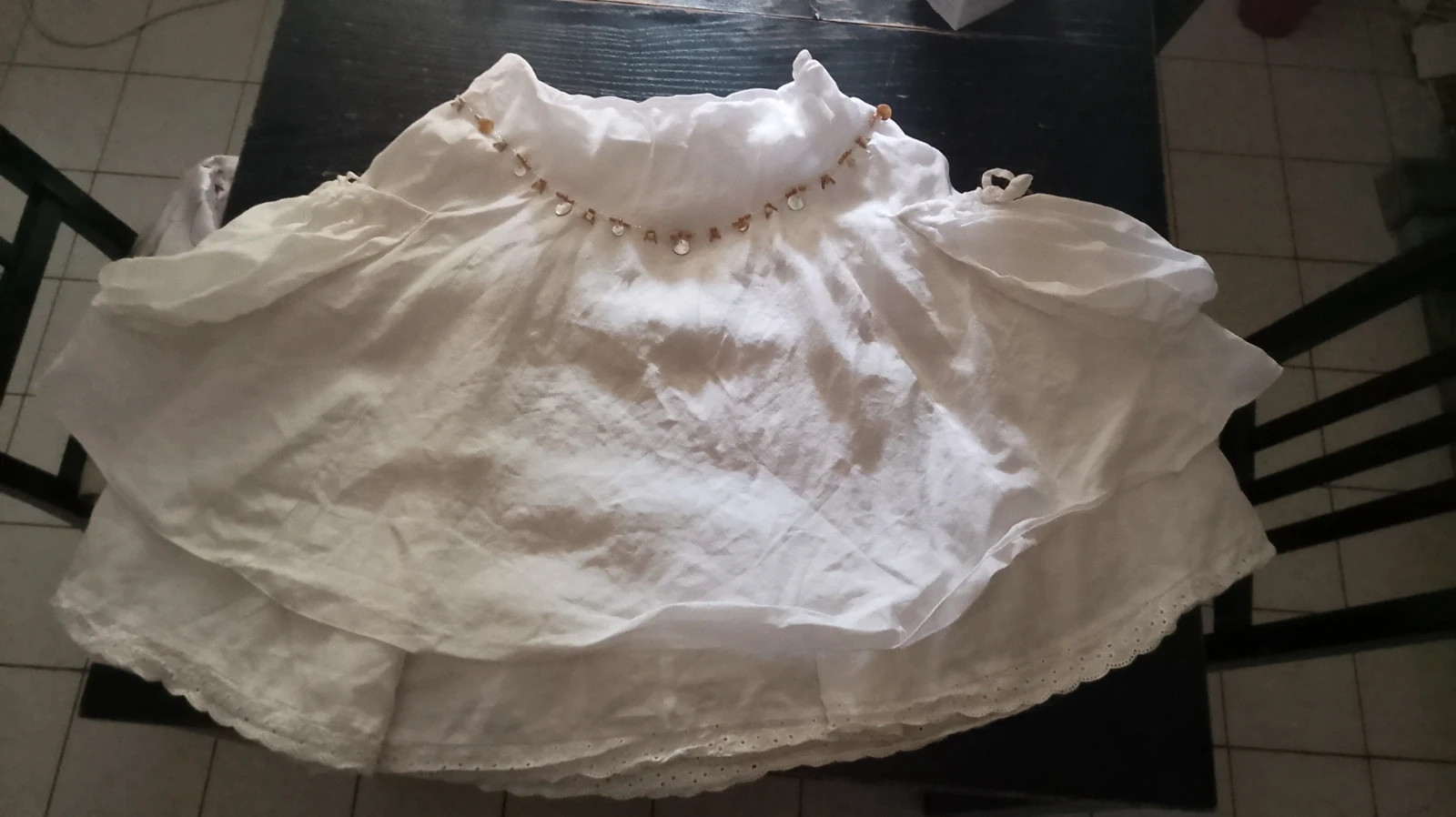 Jupe en lin blanche T 42 – Lailishi – taille L / 40 / 12 5