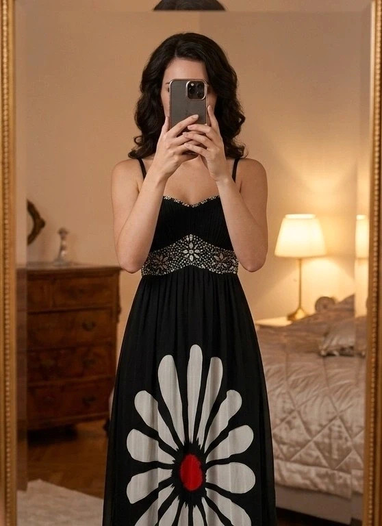 Longue robe à motif fleur taille L – taille L / 40 / 12