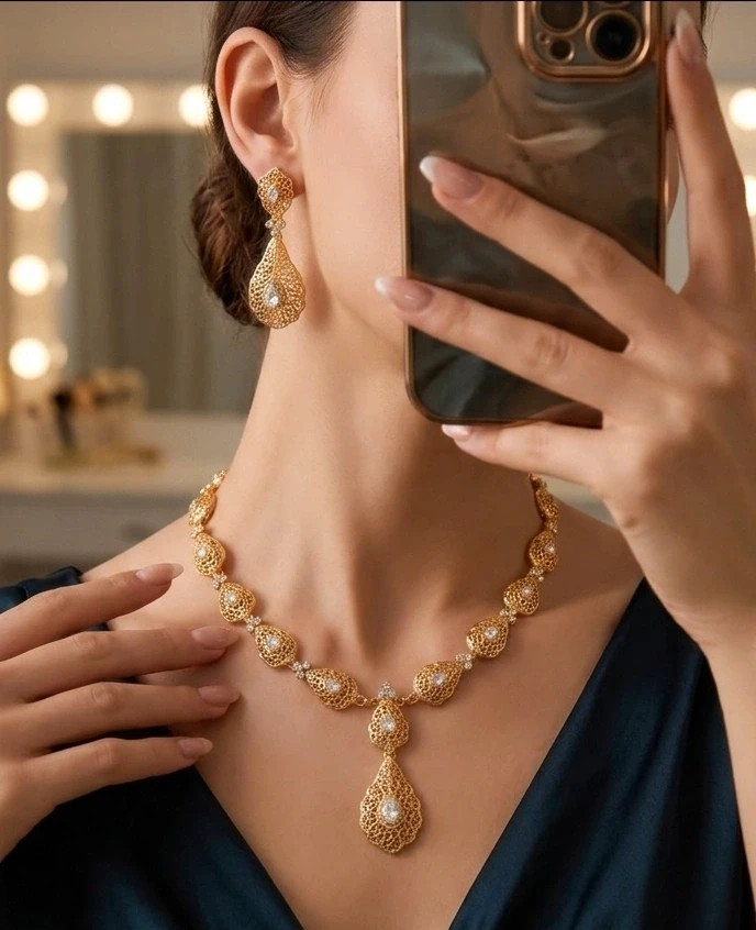 Parure de bijoux style oriental en acier inoxydable – Oriental