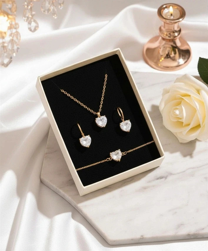 Parure de bijoux doré