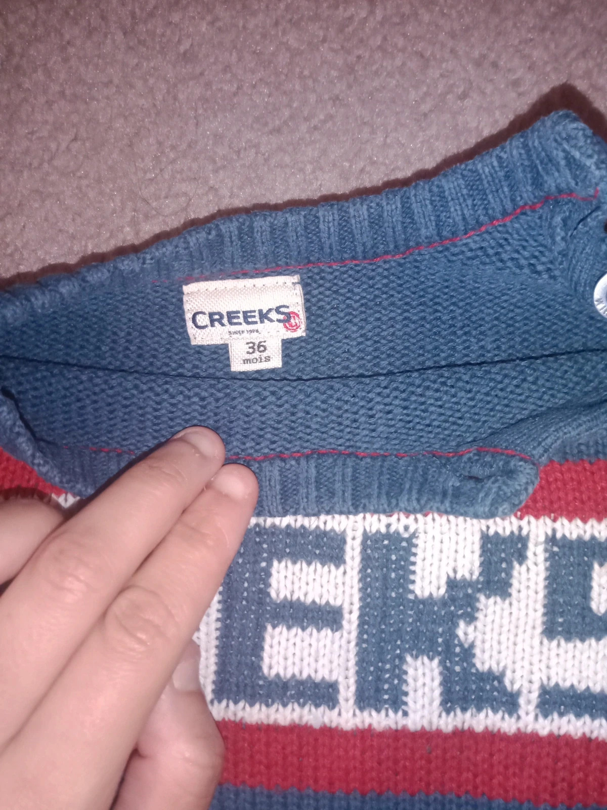 Pull en laine creeks – Creeks – taille 24-36 mois / 92 cm 2