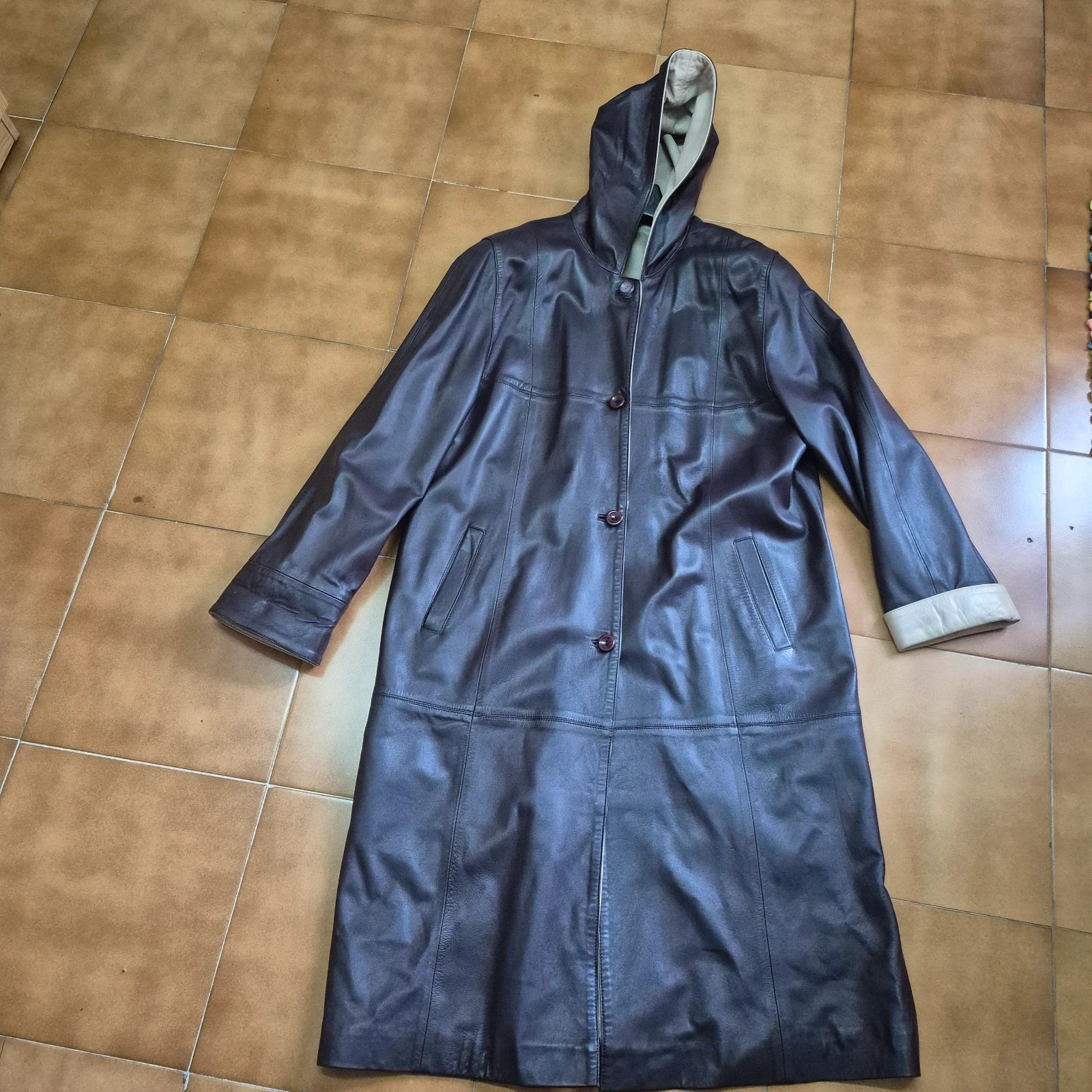 Abrigo largo – lito piel – taille XXL / 44 / 16 5