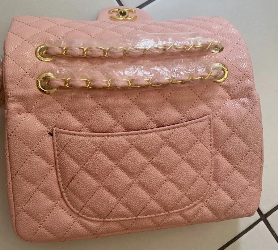 Sac à main Chanel matelassé rose