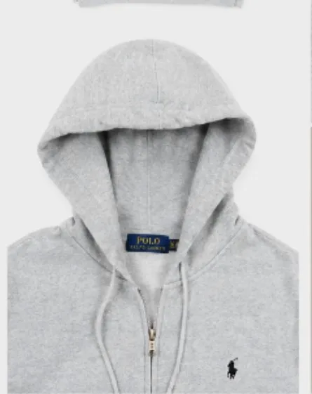 Sweat zippé à capuche Polo Ralph Lauren gris – Polo Ralph Lauren – taille XL 4