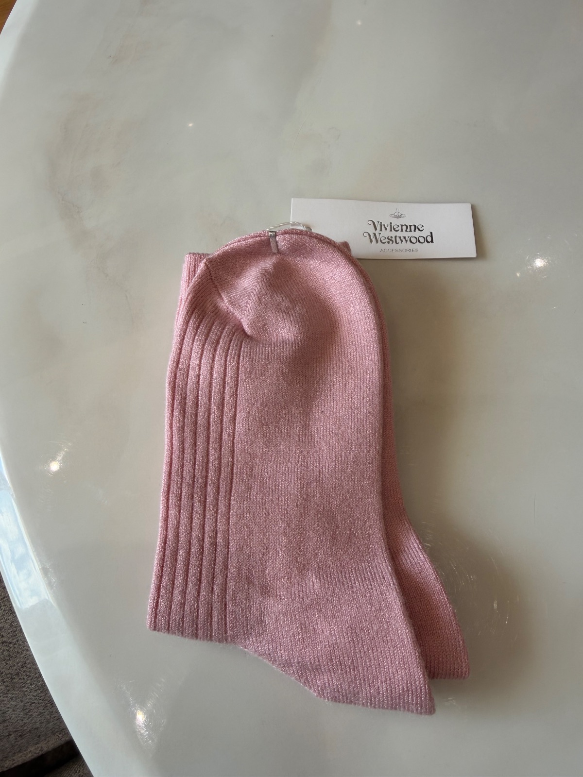 Vivienne Westwood chaussettes rose poudre 2