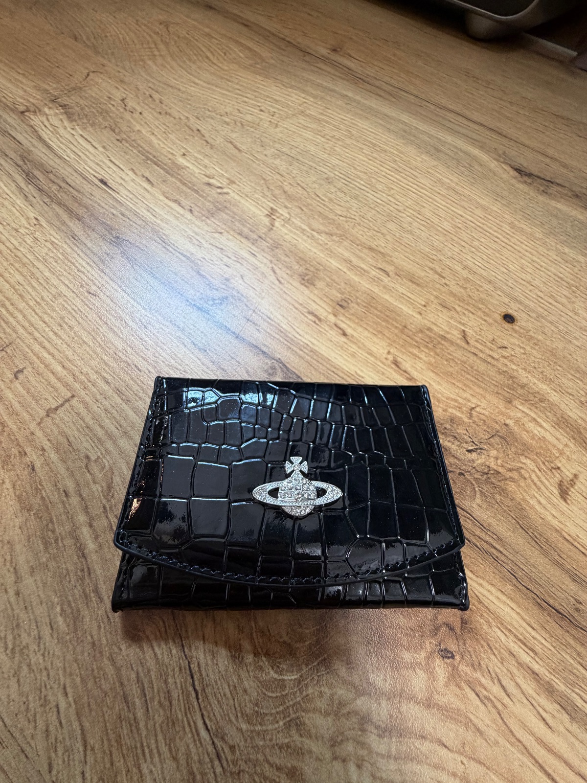 Portefeuille Vivienne Westwood noir crocodile