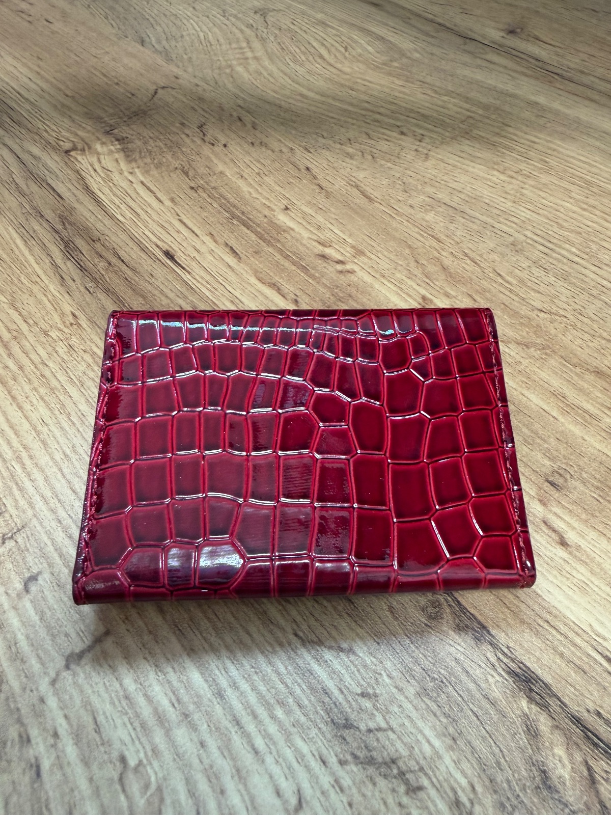 Portefeuille Vivienne Westwood cuir crocodile rouge 4