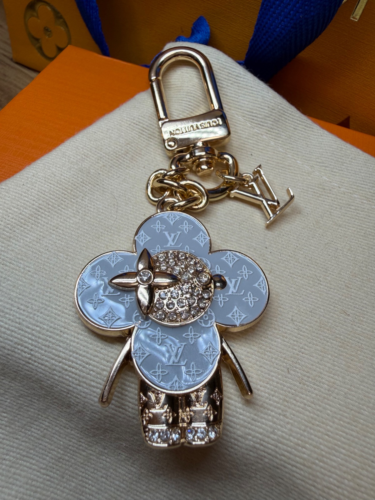 Porte-clés Louis Vuitton fleur bleue 4