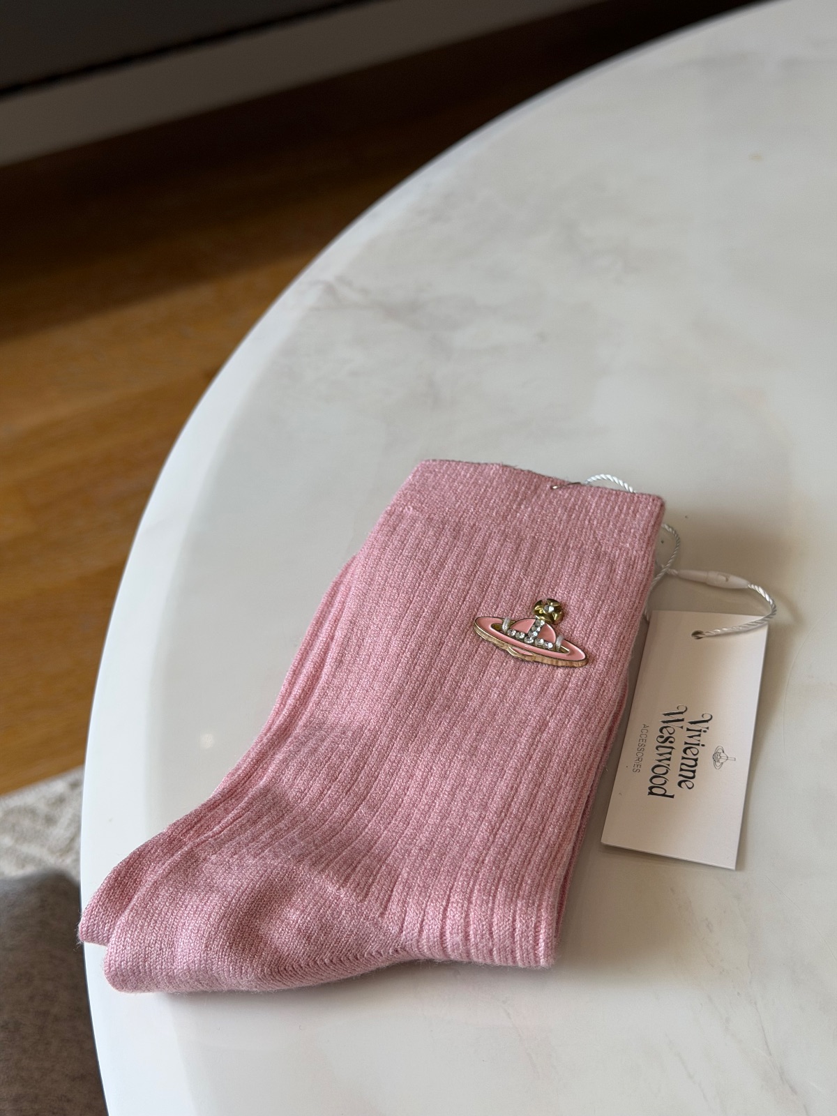 Vivienne Westwood chaussettes rose poudre 4