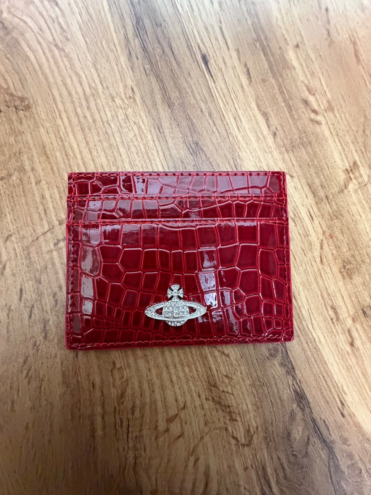 Vivienne Westwood portefeuille rouge crocodile