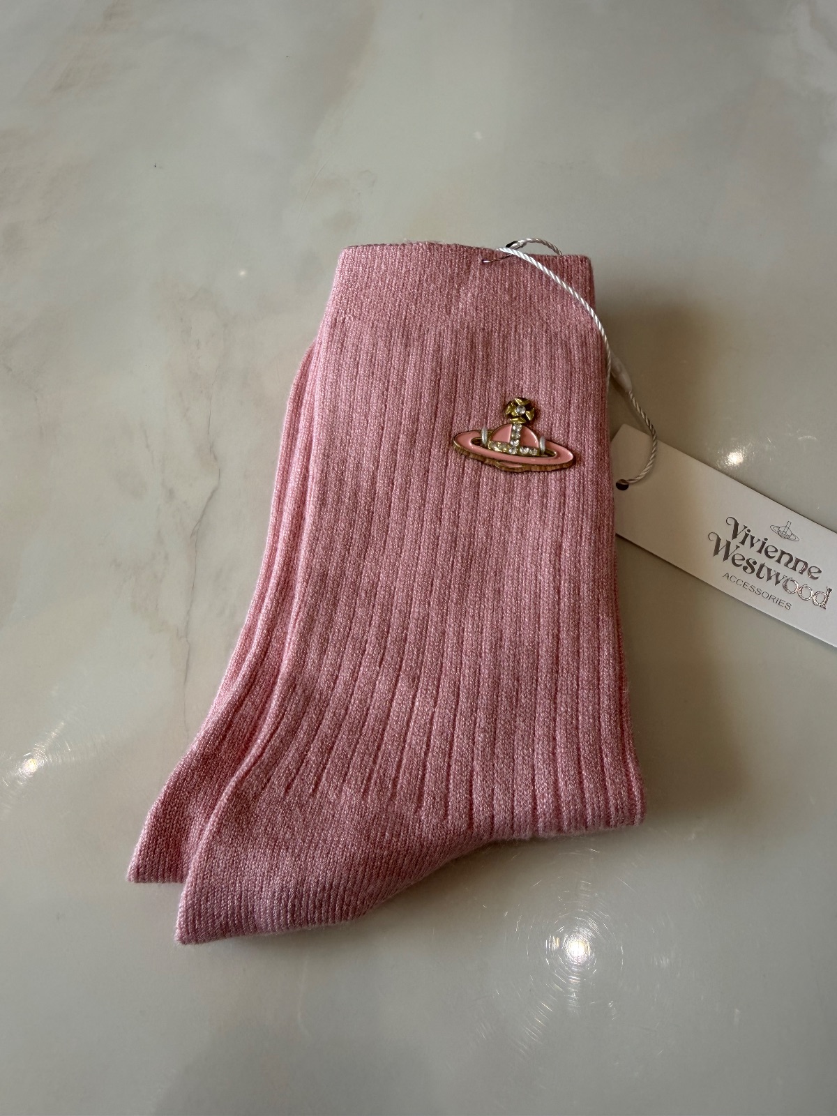 Vivienne Westwood chaussettes rose poudre