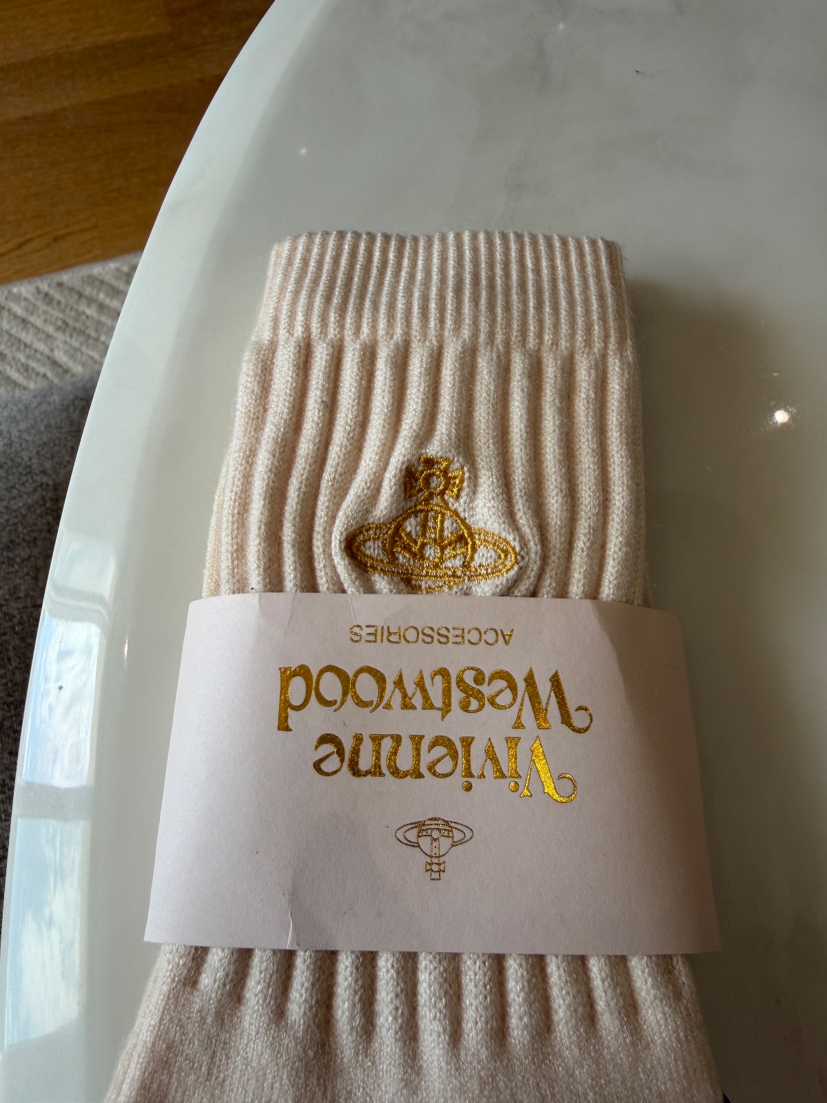 Chaussettes Vivienne Westwood beige 3