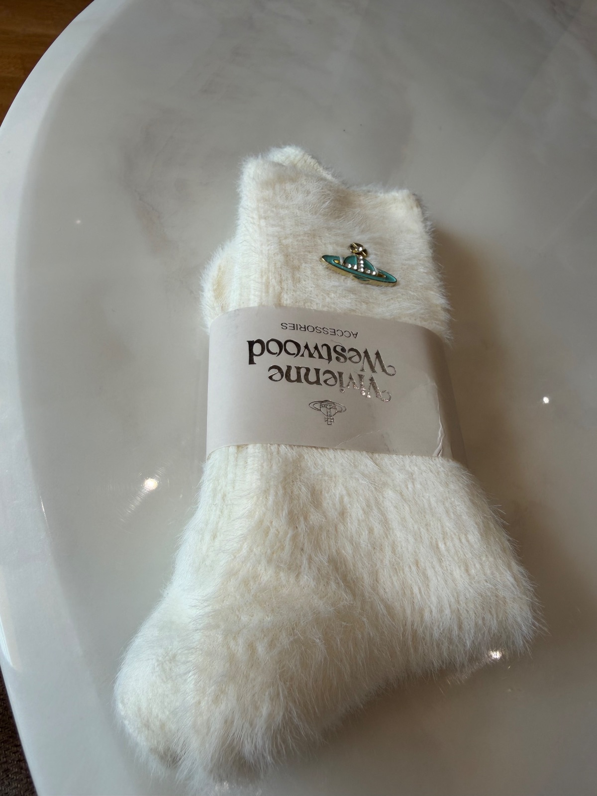 Chaussettes Vivienne Westwood crème 3