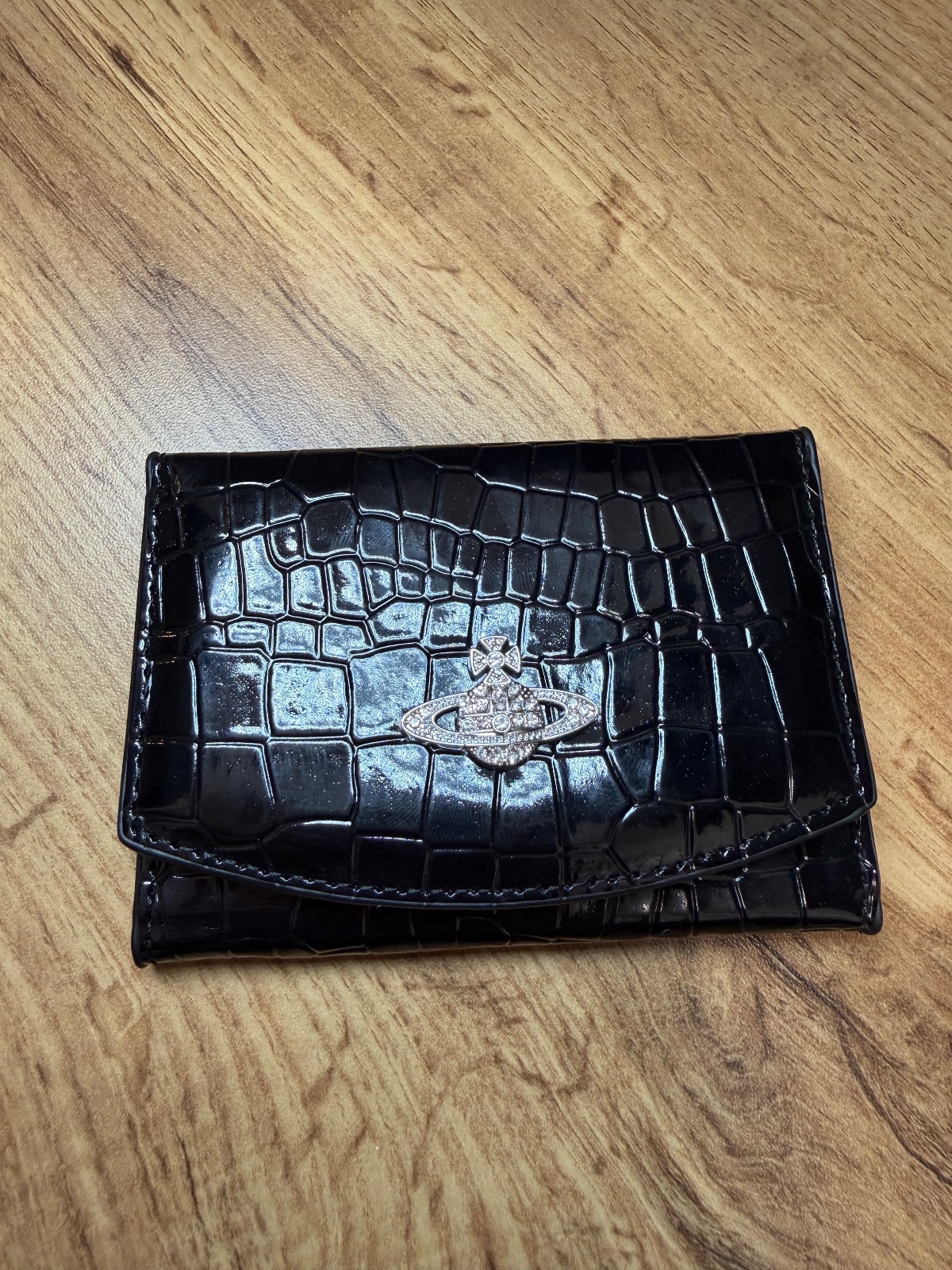 Portefeuille Vivienne Westwood noir crocodile 4