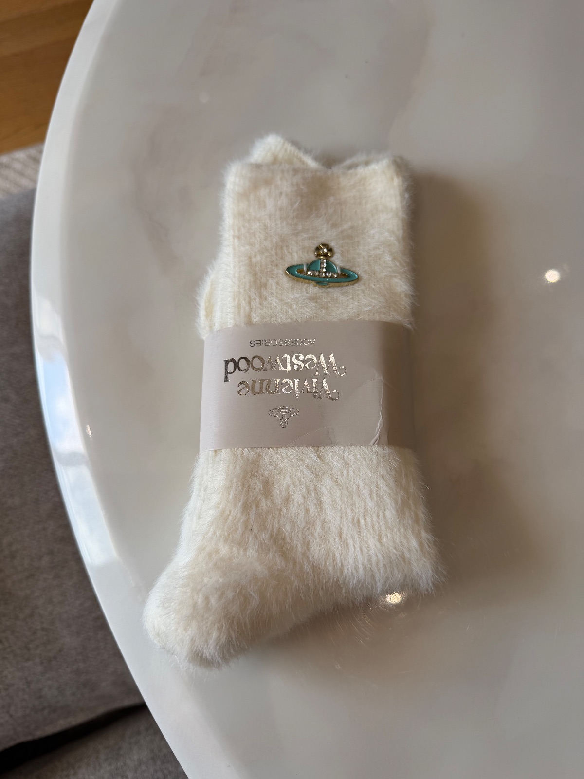 Chaussettes Vivienne Westwood crème