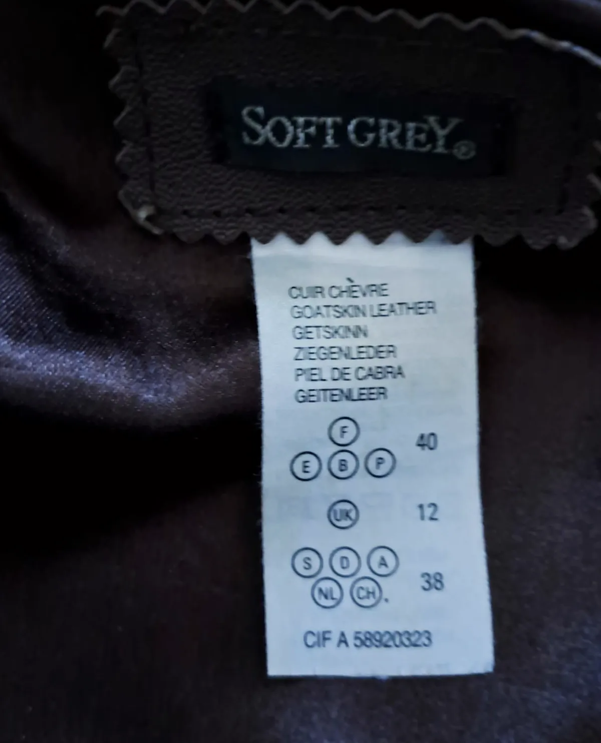 Veste en cuir femme – Soft Grey – Soft Grey – taille L 6