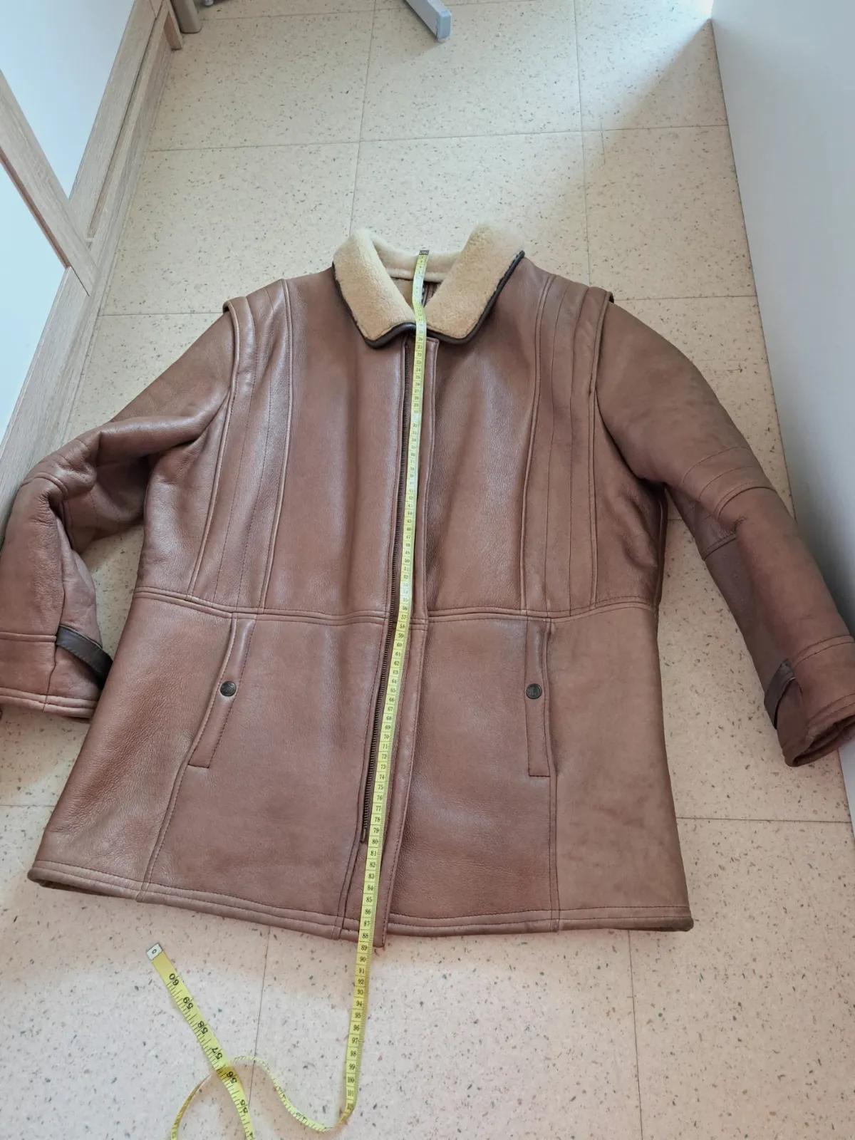 Veste manteau en cuir – : Le Bufflé – taille 3XL 9