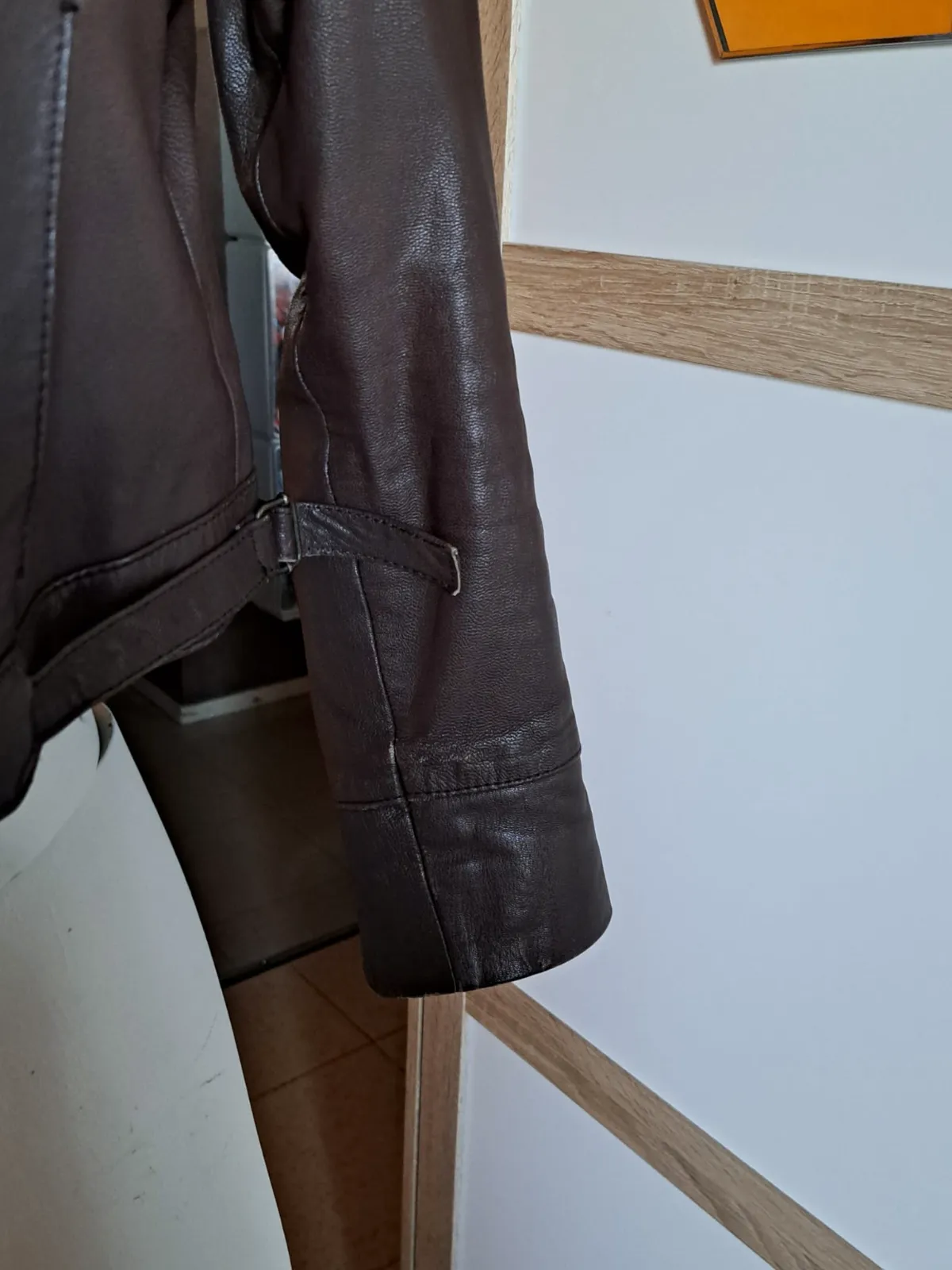 Veste en cuir femme – Soft Grey – Soft Grey – taille L 8