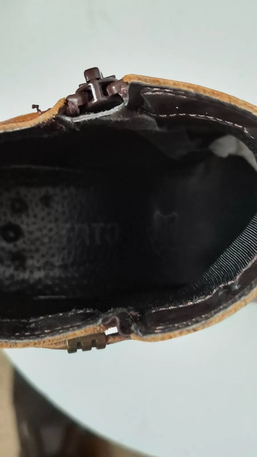 Bottines Berto cuir camel à talon – taille EU 37 8