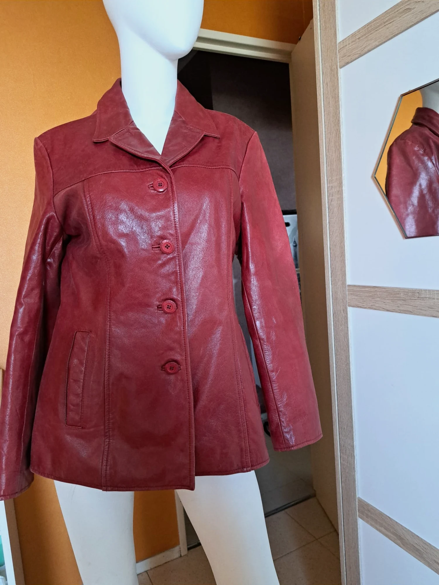 Veste en cuir femme