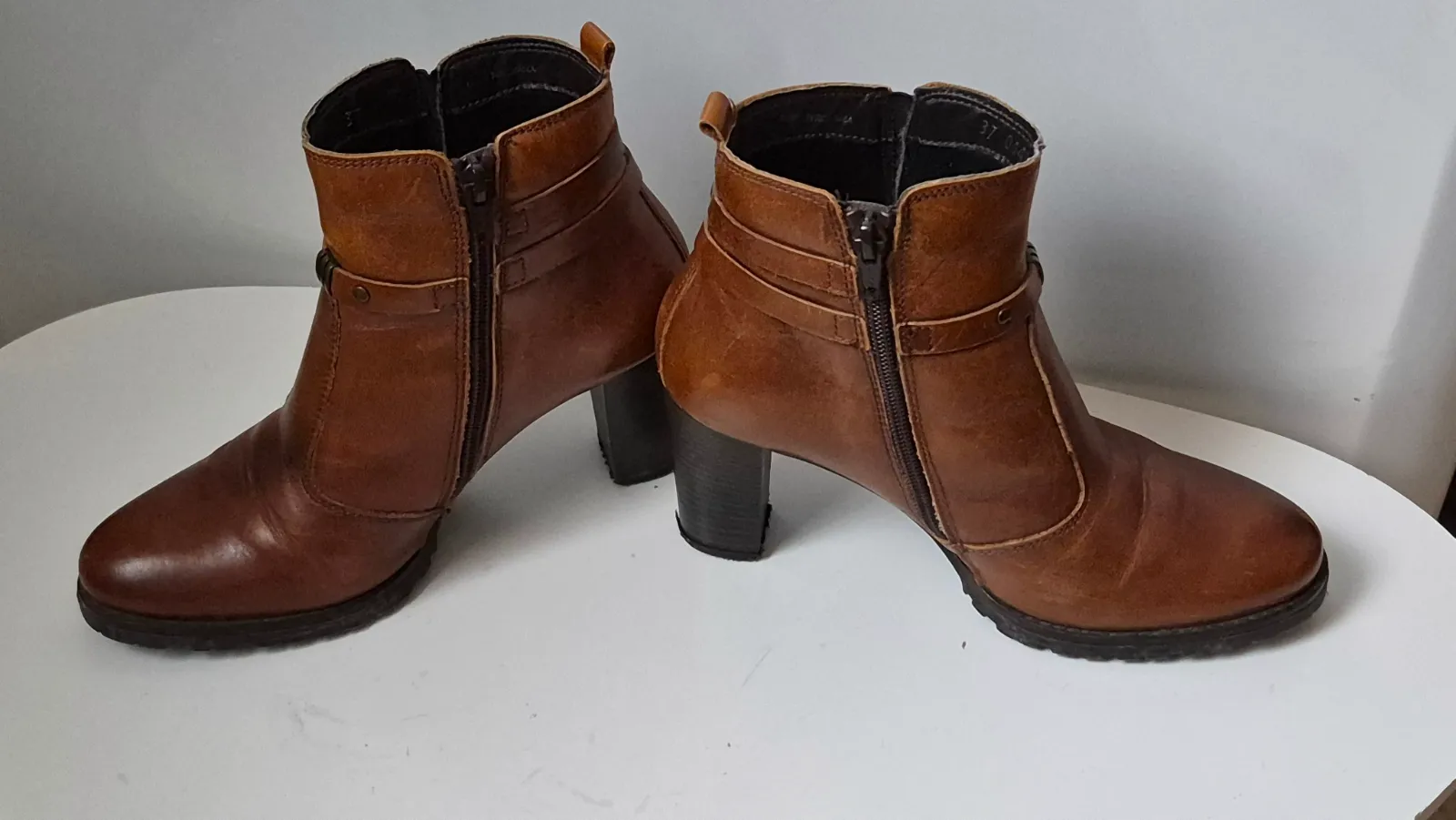 Bottines Berto cuir camel à talon – taille EU 37 7