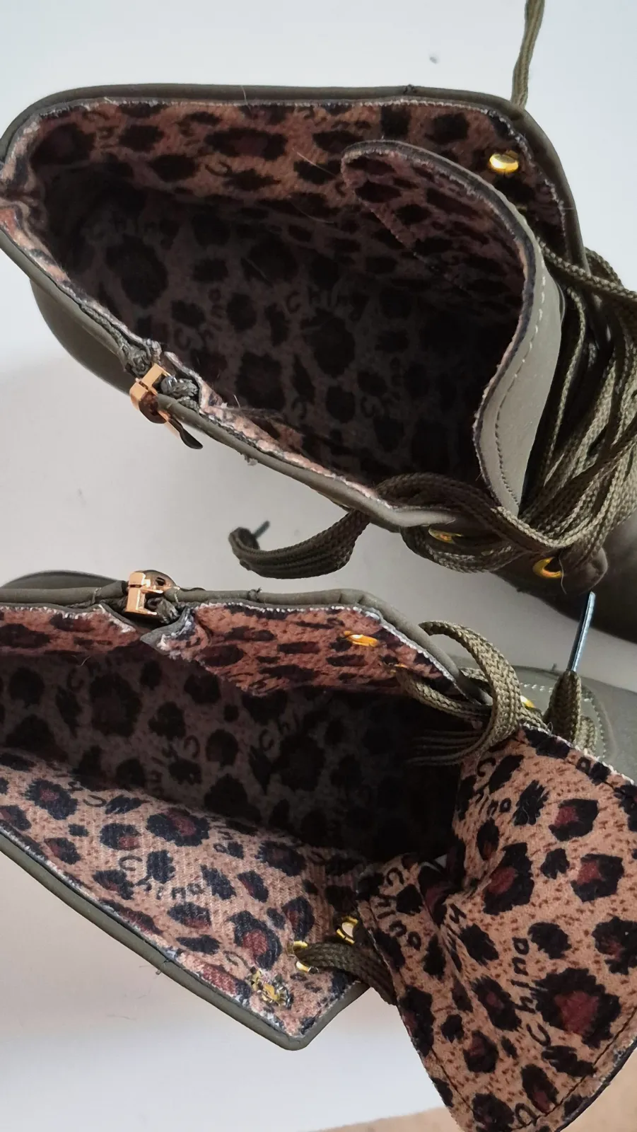 Bottines à talon kaki – China – taille EU 37 9