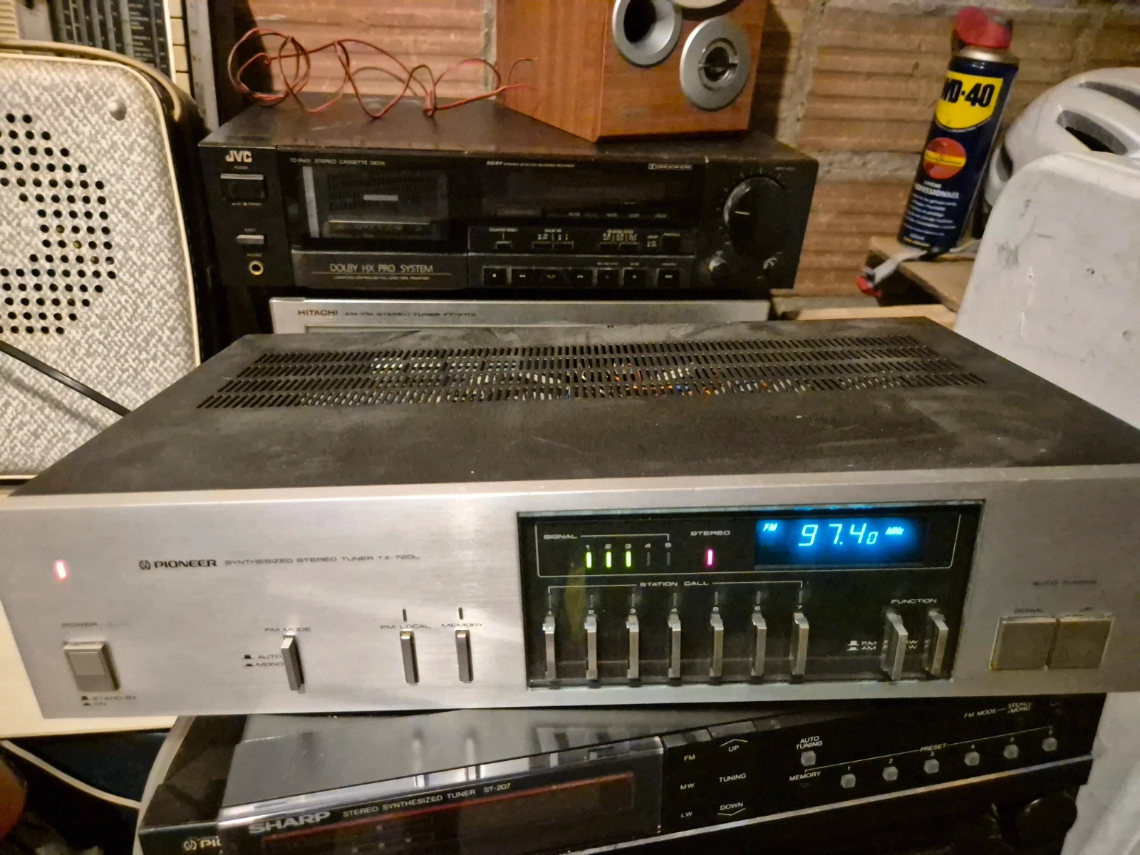 Tuner Vintage Pioneer TX-720 – Façade Argentée