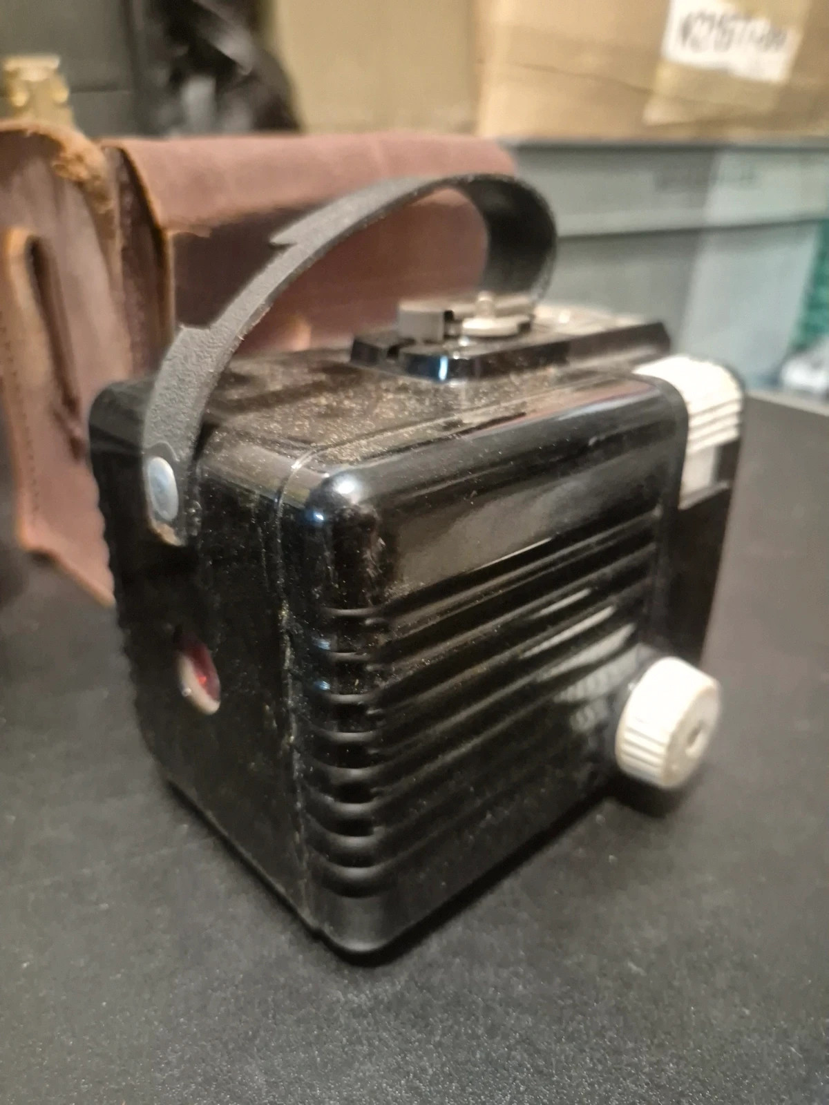 Appareil photo vintage Kodak Brownie Flash + sacoche d'origine (Années 50) – Kodak 4