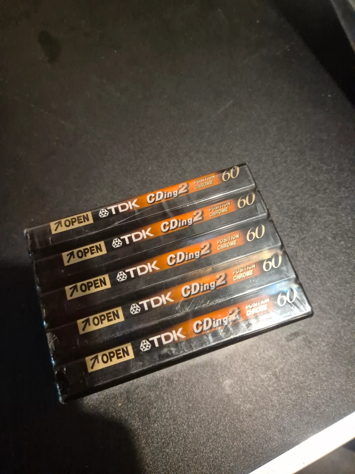 Lot de 5 cassettes audio TDK CDing2 60 - Neuves sous blister (Type II Chrome) 2