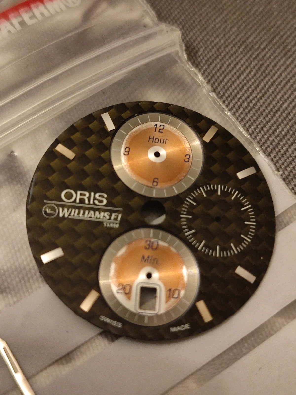 Cadran et aiguilles Oris F1 Williams – Oris
