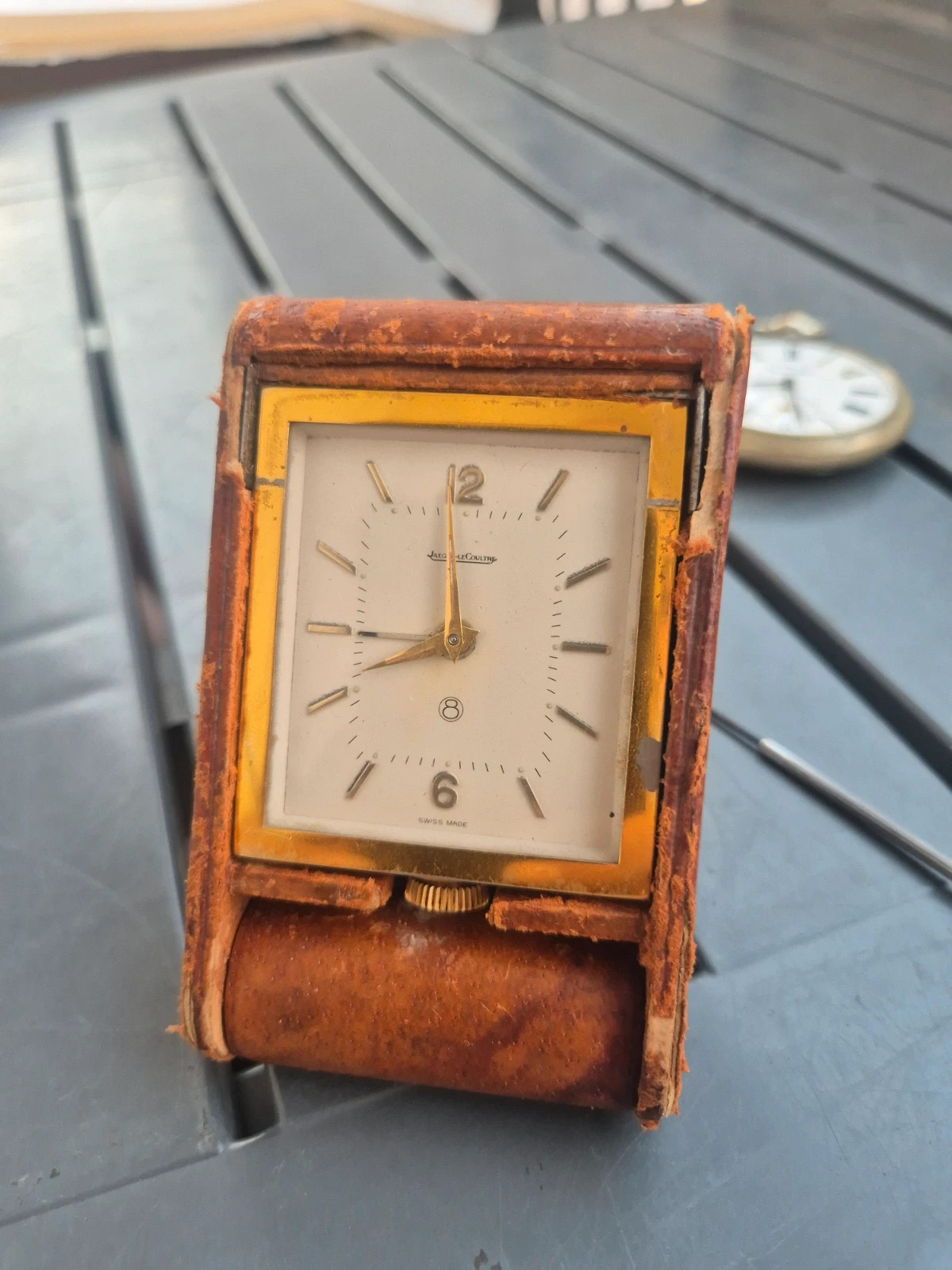 Jaeger LeCoultre Pendule réveil de voyage 8 jours mécanique vintage années 1950 – Jaeger-LeCoultre