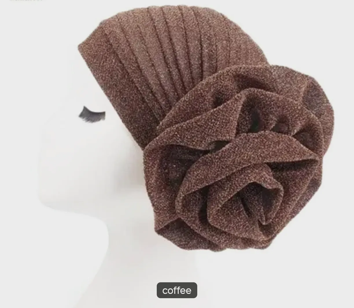 Glitter Flower Turban Hat Royal blue – Kojic clear – taille Taille unique 2