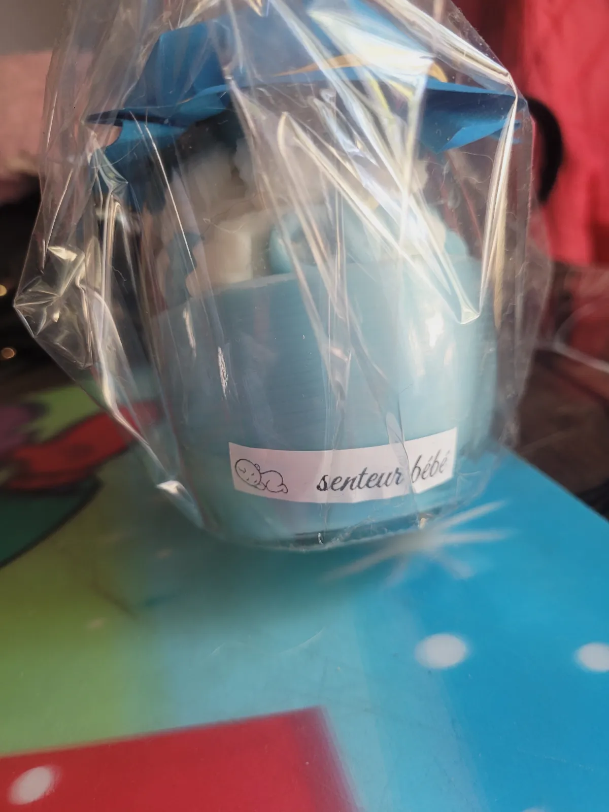 Bougie artisanale parfumée senteur bébé – Fait main 2
