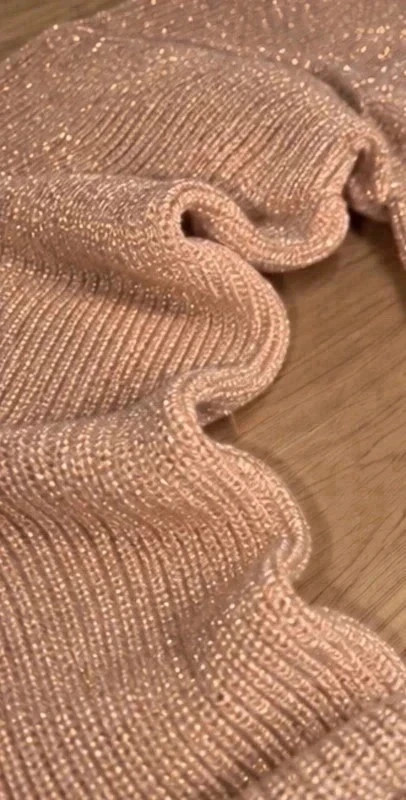Pull vintage beige pailleté – Taille S tendance – Tendance – taille S / 36 / 8 3