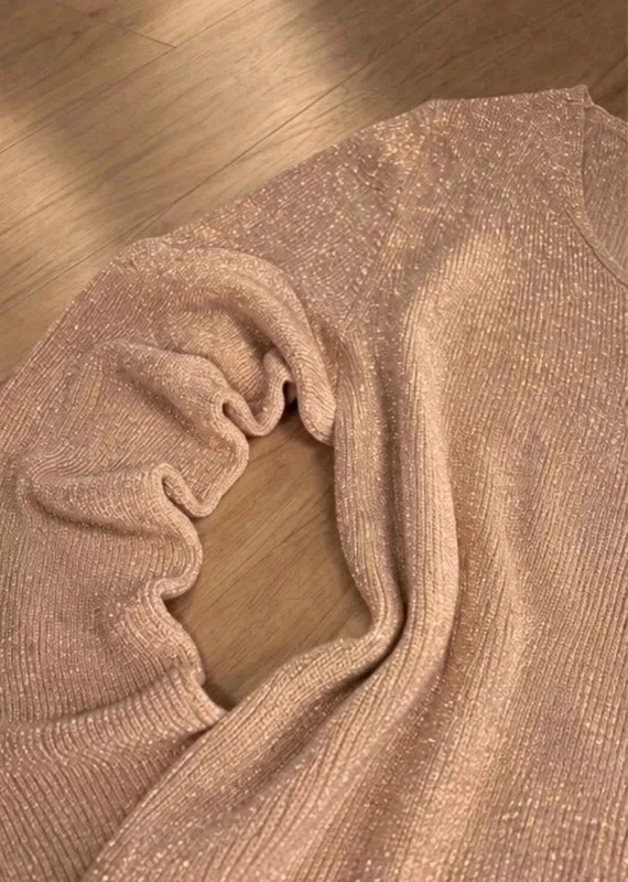 Pull vintage beige pailleté – Taille S tendance – Tendance – taille S / 36 / 8 2