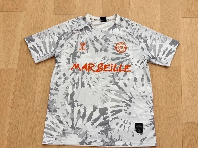 Maillot Marseille Vintage - Orange et blanc - Floqué 13 – Tendance – taille L 4