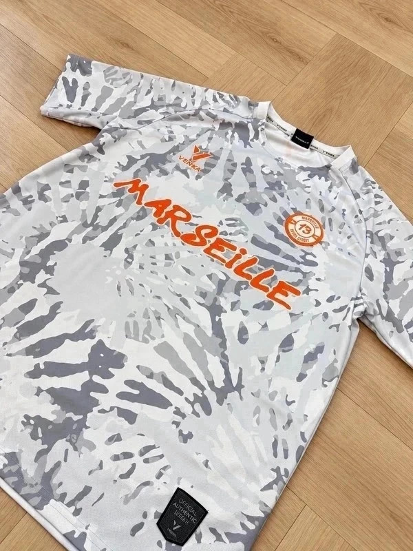 Maillot Marseille Vintage - Orange et blanc - Floqué 13 – Tendance – taille L 2