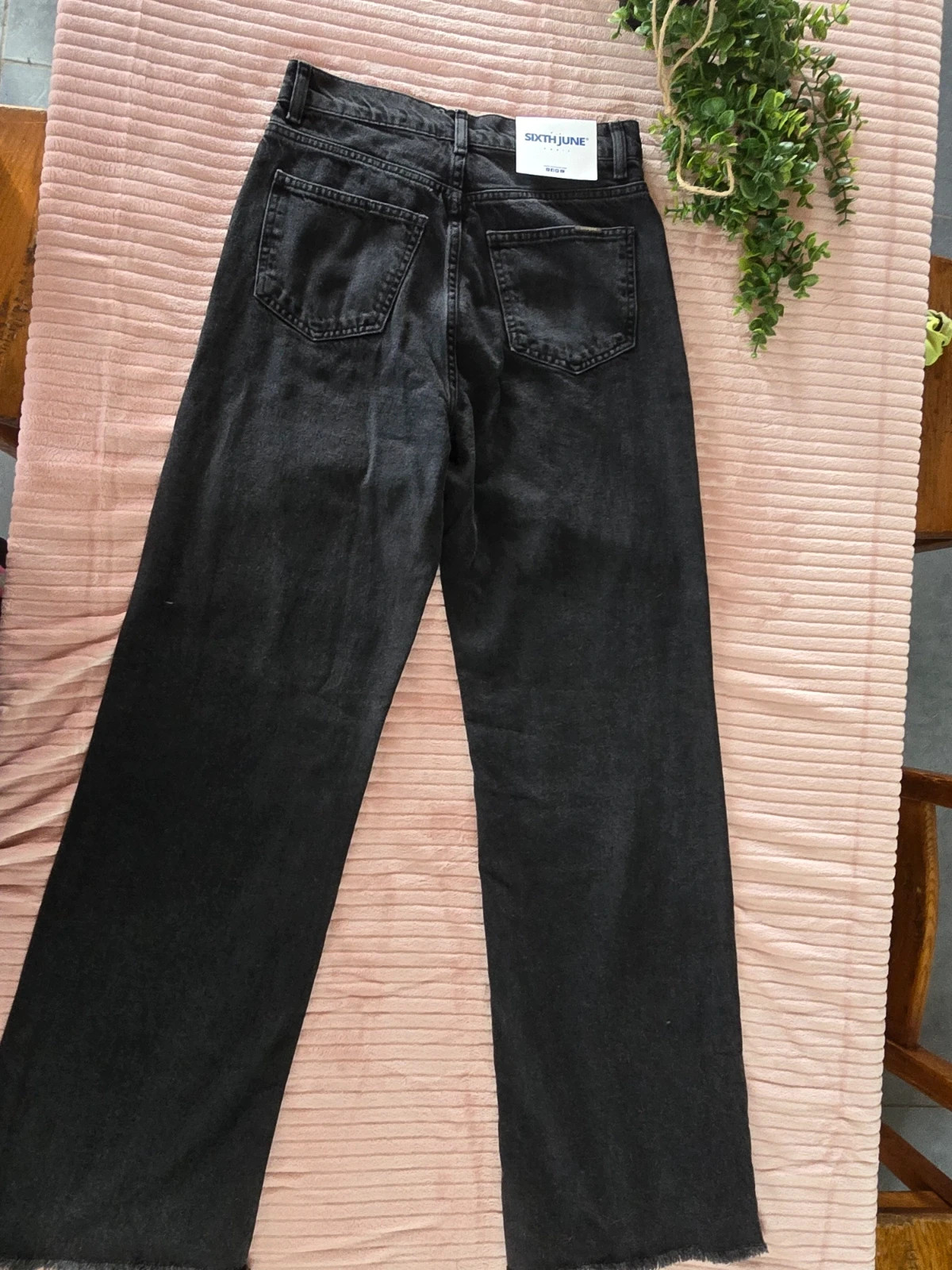 Jean droit noir délavé Sixth June neuf avec étiquette T26 W26 – Sixth June – taille S / 36 / 8 2