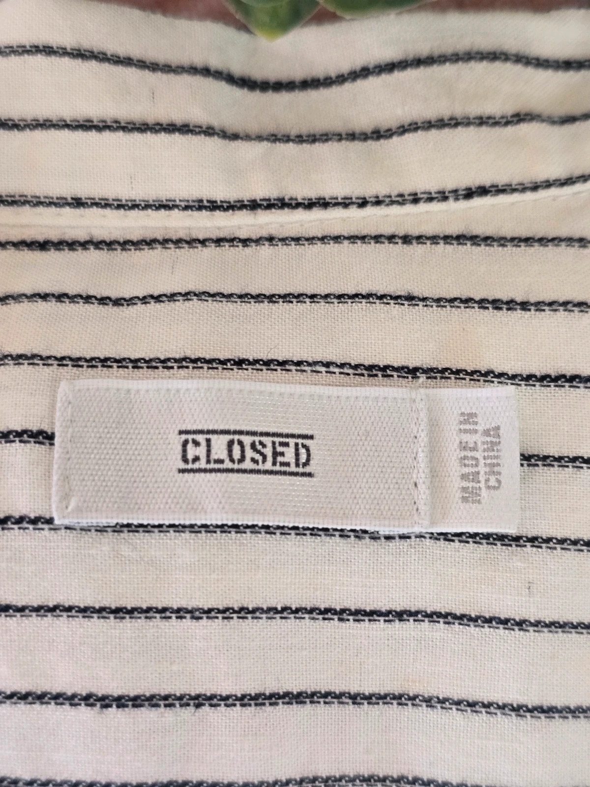 Chemise rayée Closed en lin mélangé style cubain taille M – Closed – taille M / 38 / 10 2