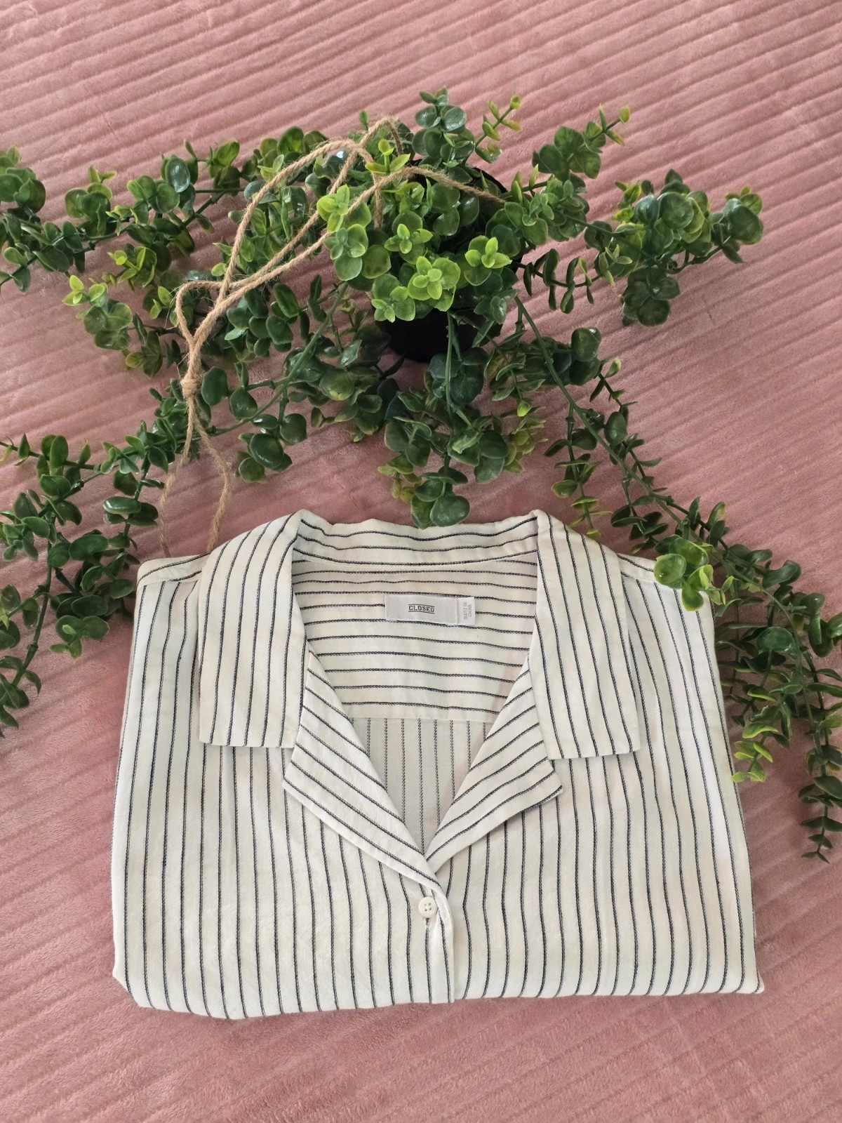 Chemise rayée Closed en lin mélangé style cubain taille M