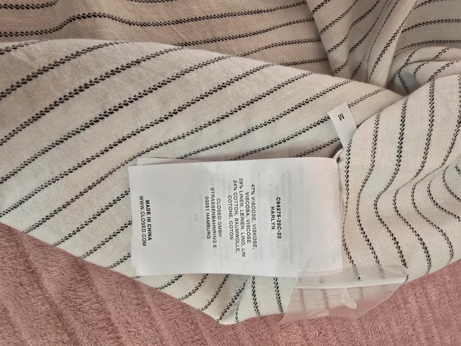 Chemise rayée Closed en lin mélangé style cubain taille M – Closed – taille M / 38 / 10 5