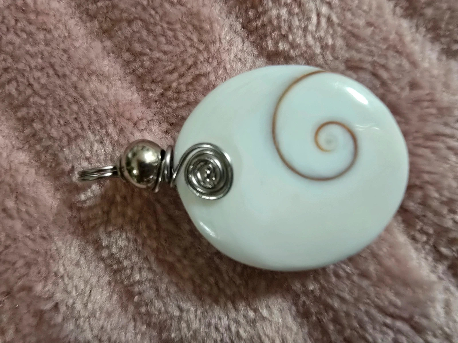 Pendentif œil de Sainte Lucie naturel Porte-bonheur / Œil de Shiva – Accessories 4
