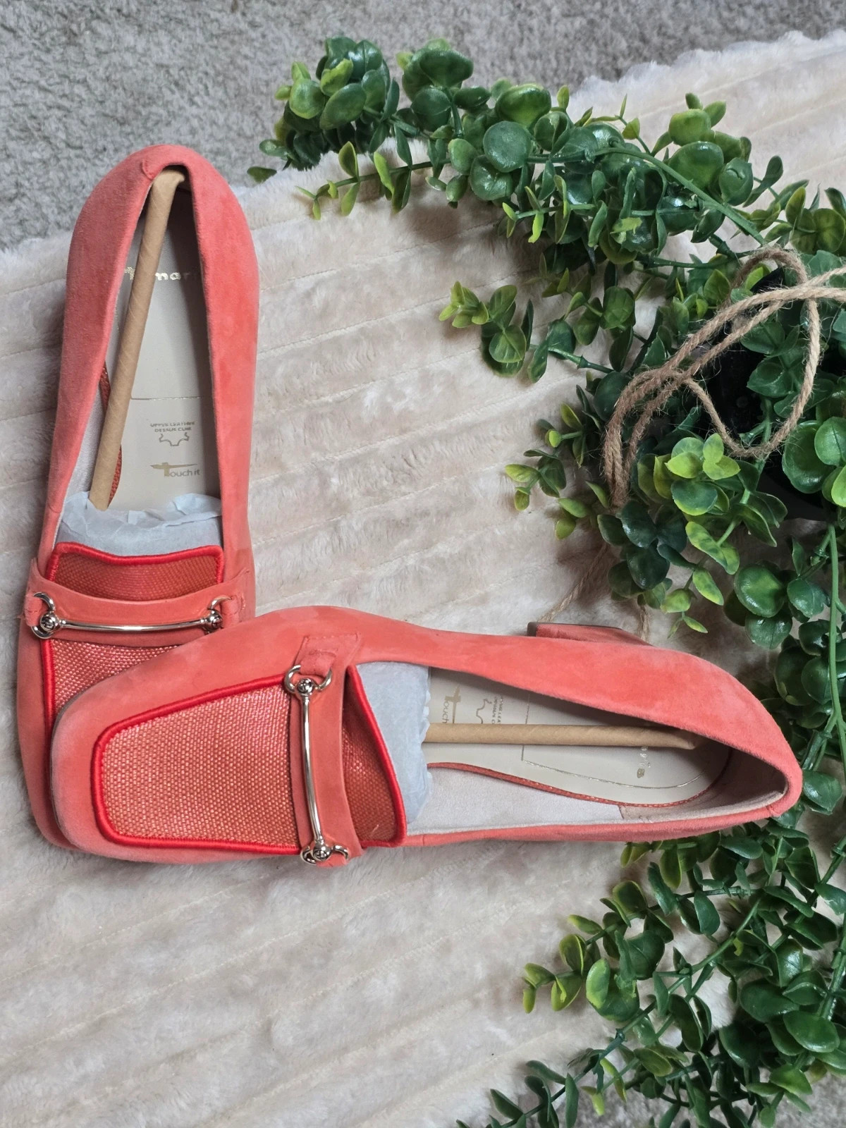 Mocassins à talons Tamaris corail en cuir et Textile Pointure 36 Neufs – Tamaris – taille 36 2