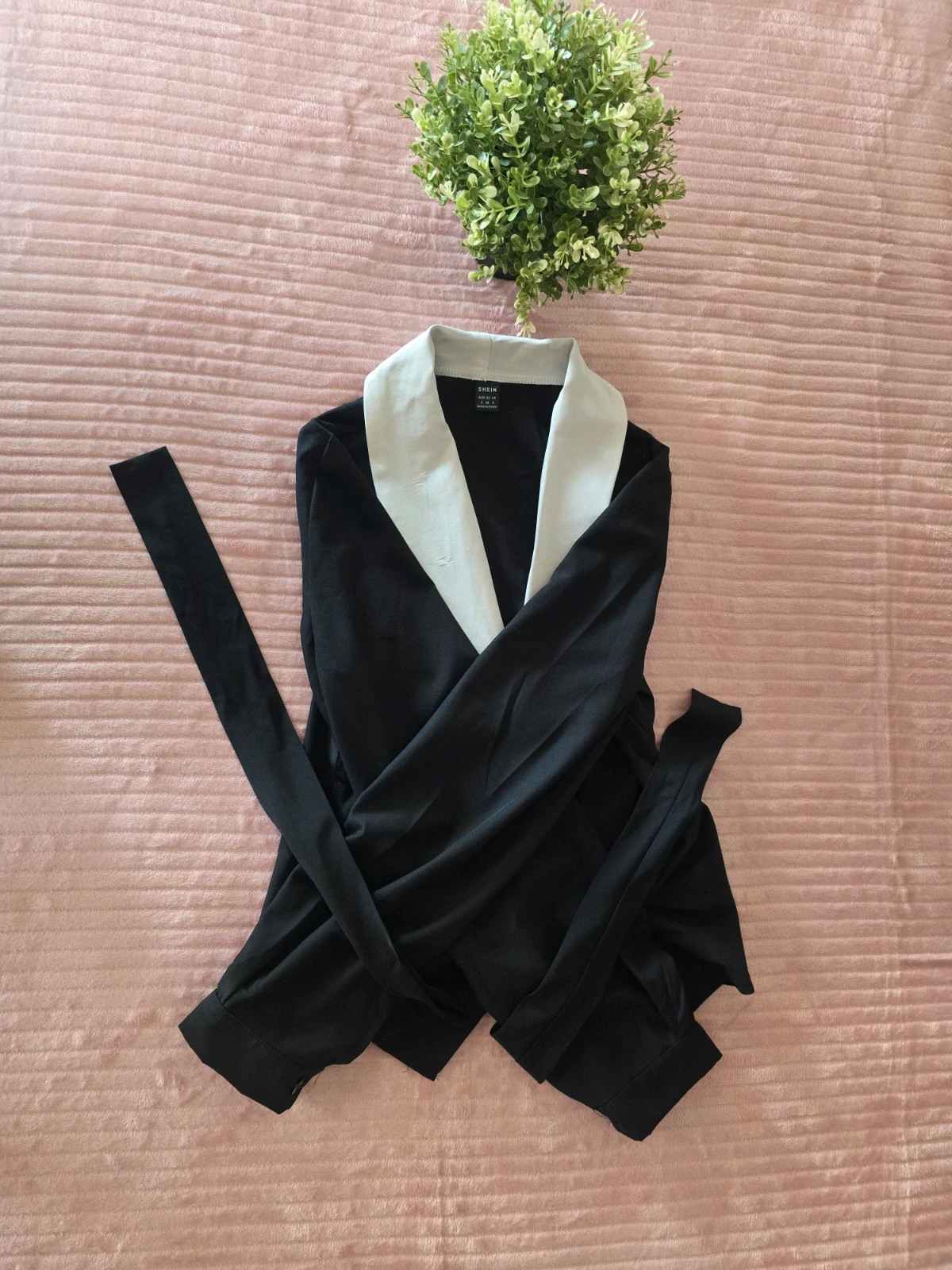 Veste / Chemisier cache-cœur bicolore Shein Taille S 36